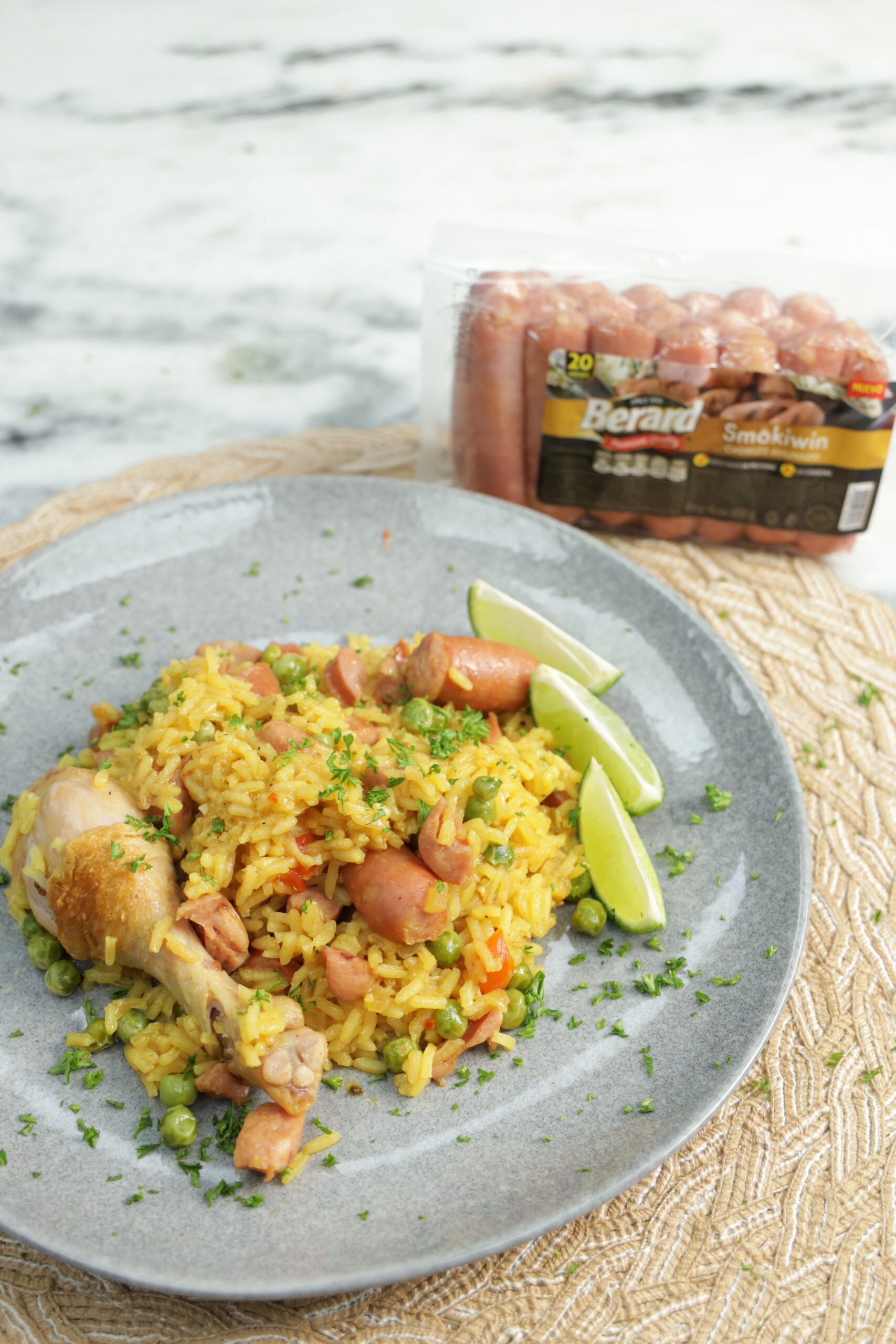 Mini Paella con Chorizos Smokiwin Buenos Sabores